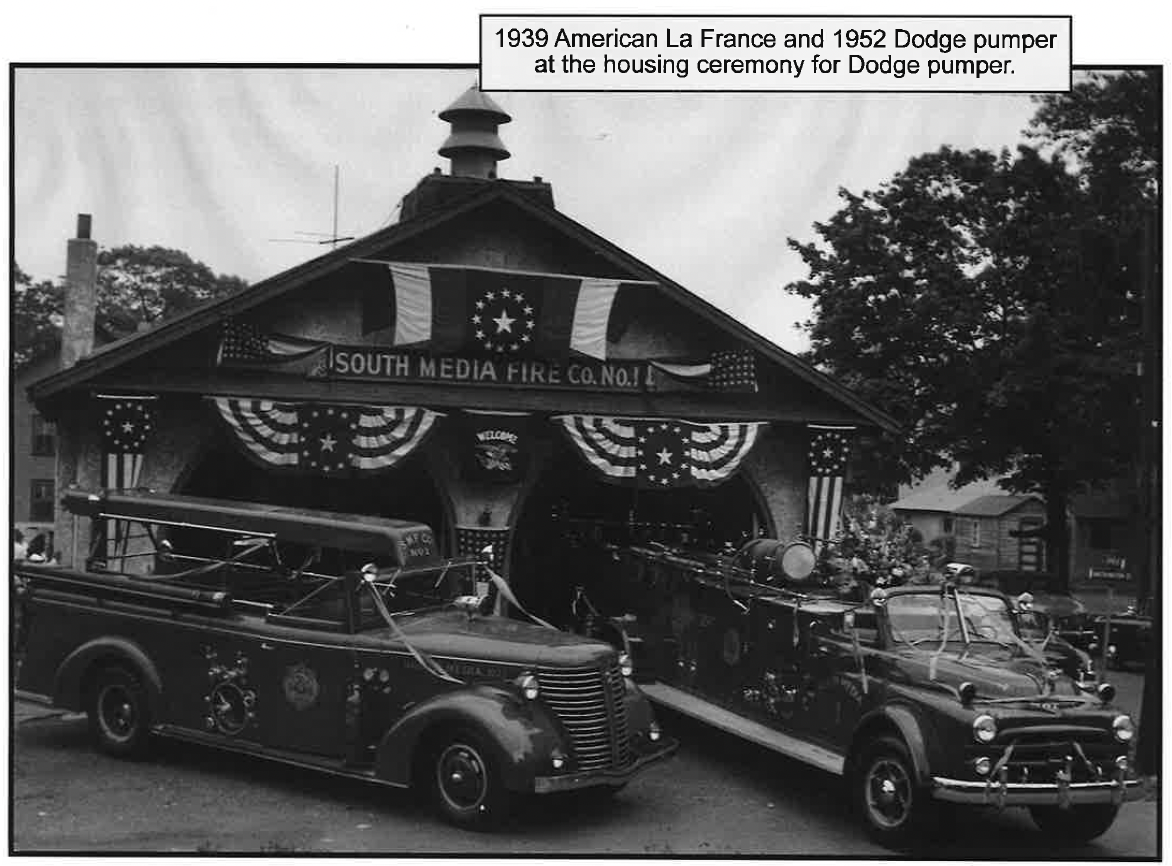 1939 American La France and 1952 Dodge pumper-